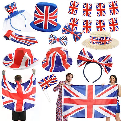 The King's Coronation Union Jack Fancy Dress Accessories Build A Party Pack Lot • £5.99