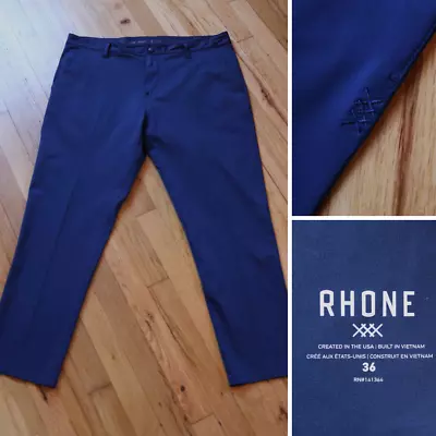 RHONE Men's 36 X 28 Navy Blue Stretch Performance Golf Pants • $33.88