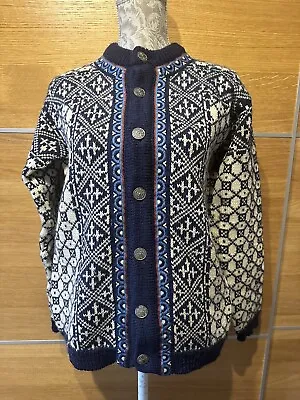 Dale Of Norway Men’s Wool Sweater Cardigan Blue Size XS EU 46 Vintage • £45