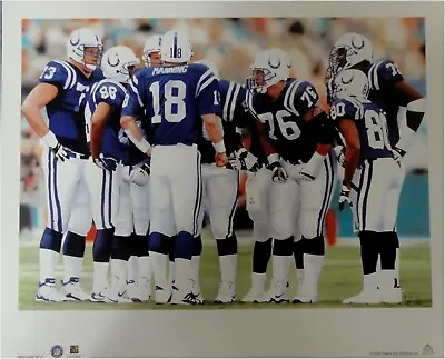 $9.99 • Buy Peyton Manning 18x22 Unsigned Lithograph Poster Print Indianapolis Colts Huddle