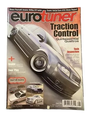 EuroTuner Magazine Audi A4 Traction Control Cover Aug 06 Back Issue Avant TT BMW • $14.99