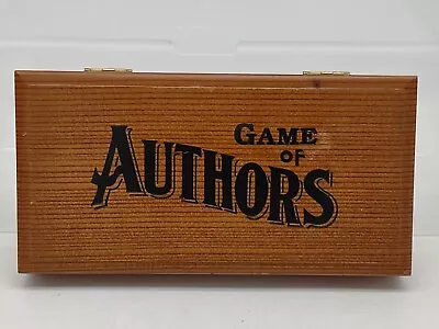 NEW Vintage 1980s AUTHORS Card Game 3 Sets In Wooden Levenger Box CARDS SEALED • $99.95