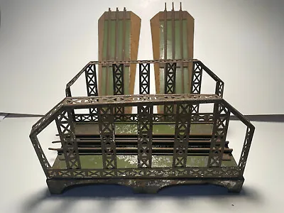 Dorfan O Gauge Prewar Bridge With Two Approaches Green /cream With Track Vintage • $68