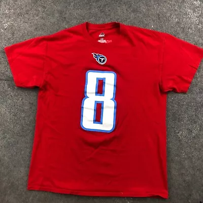 Tennessee Titans Shirt Mens Large Red Marcus Mariota Short Sleeve Crewneck Nike • $12.72