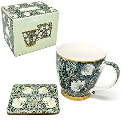 Breakfast Mug & Coaster Set Pimpernel William Morris Tea Coffee Cup Gift • £9.95