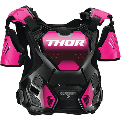 Thor Motocross Womens Guardian Roost Deflector/Back Protector (Pink/Black) MD-LG • $143.23