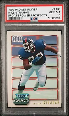 MICHAEL STRAHAN ROOKIE 1993 PRO SET POWER #PP51 POWER PROSPECTS Giants PSA 10 • $15.50