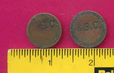 $19.99 • Buy X2 S.S.C. Maverick Possibly(?)Eastern Shore Maryland MD DE VA AnneArundel Tokens