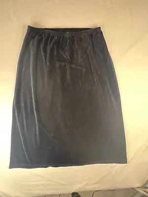 Vintage LL Bean Maxi Skirt Womens Extra Large Black Minimalist Boho Academia • $43