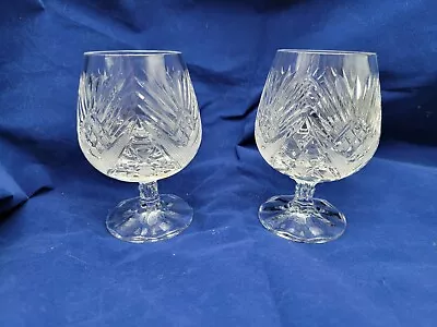 Vintage Bohemia Crystal Brandy Snifters Cognac Glasses • $16.95