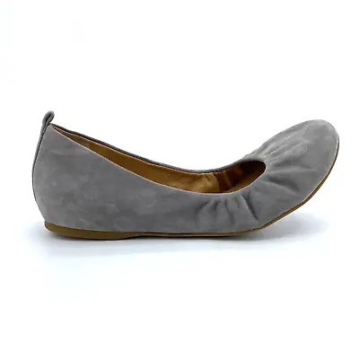 Women's J. Crew Anya Gray Suede Leather Ballet Flats Size 8.5  58787 • $19.99