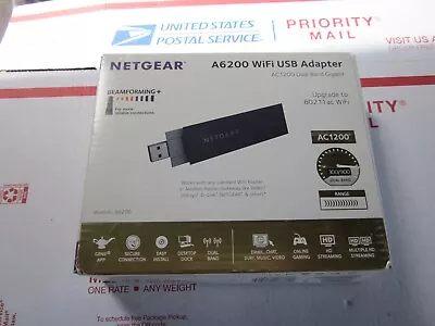 Netgear A6200 Wifi USB Adapter 802.11ac Dual Band AC1200 - FREE SHIPPING • $17