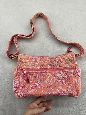 Vintage Retired Vera Bradley Small Pink Floral Shoulder Bag/Purse In Hope Toile • $17.99