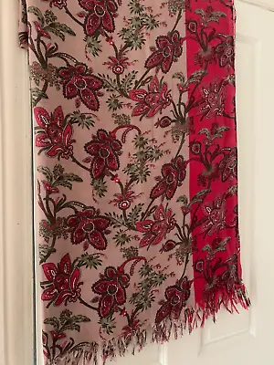 Traditional Extra Large Paisley Style Design  Lightweight Wool Scarf/Wrap • £12.99