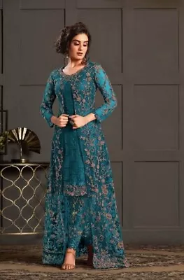 Indian Heavy Bridal Salwar Kameez Anarkali Pakistani Dress Bollywood Party Suit • £45.08