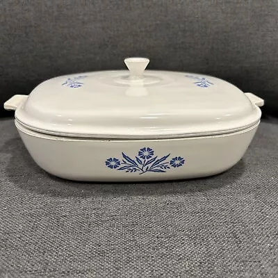 1958 CORNING WARE Pyroceram Blue Cornflower Casserole Skillet 1st Generation B18 • $50