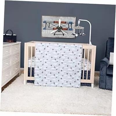  Adventure Awaitser 3-Piece Baby Nursery Crib Bedding Set Includes Air Travel • $61.56
