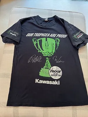 KAWASAKI Our Trophies Are Proof  Monster Energy Drink T Shirt Black Size Medium • $15.95