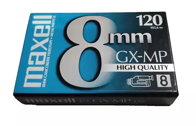 Maxell 8 Mm GX-MP Camcorder Video Cassette Tape 8mm 120 High Quality New Sealed • $12.95