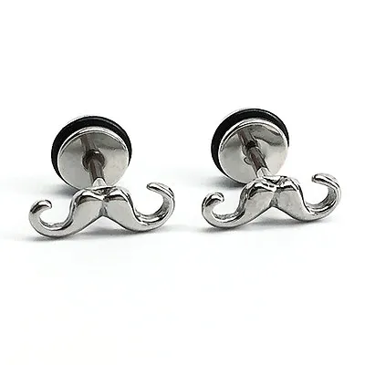 Super Cool Stainless Steel Punk Mustache Earrings • $5.95