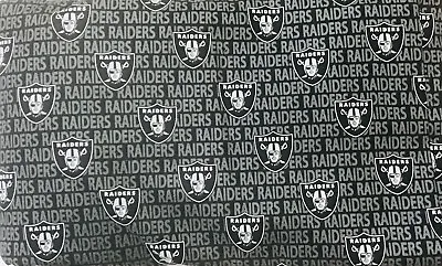 RAIDERS Fabric! FAST Shipping! 1 YD FREE Elastic Only $15! Luxurious Cotton! • $15.99