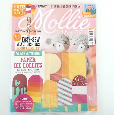 Mollie Makes UK Issue 93 With Paper Ice Lollies Kit Sewing Crochet Craft NEW • $16.98