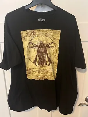 $12 • Buy 2XL Mens T Shirt, Star Wars, Darth Vader, Black, Logo, 