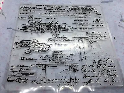 £3.95 • Buy Background Writing, Script Clear Stamp, Junk Journal, Scrapbook, Ephemera, Craft