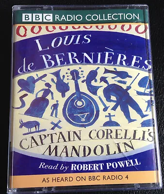 AUDIO BOOK Louis De Bernieres CAPTAIN CORELLI'S MANDOLIN 2 X Cass Robert Powell • £3