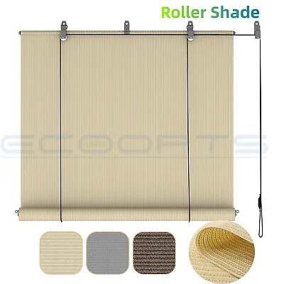 Roll Up Shade Roller Shade UV Blind Screen For Outdoor Patio Porch Deck Gazebo • $57.99