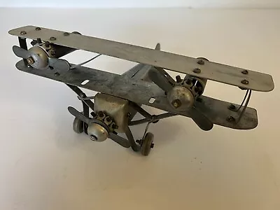 Vintage 1930's Metalcraft SPIRIT OF ST. LOUIS Bi-Wing Tri-Motor Plane Airplane • $127.20