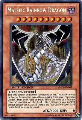 Bonds Beyond Time Movie Promo Secret Rare Malefic Rainbow Dragon YMP1-EN005 • $34.99