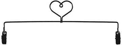 12in Heart Clip Holder Hanger Charcoal 0.3x15x8.5 Inch • $11.49