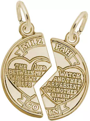 Gold-Plated Sterling Silver Mizpah Charm By Rembrandt • $30