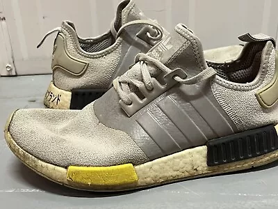 Adidas Nmd ART EF4261 Sneakers Size 11 Shiny Grey Yellow Aged Worn  • $9.99