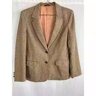 Oscar De La Renta Women's Vintage Tweed Woven Wool Preppy Blazer Jacket • $59.99