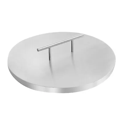 Safe Round Stainless Steel 304 Fire Pit Lid Heating Fire Pits  Silver Cover • $65.45