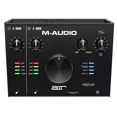 M-Audio Air 192/6 USB 2x2 Audio Interface Recording/Monitoring W/ MIDI Black • $289