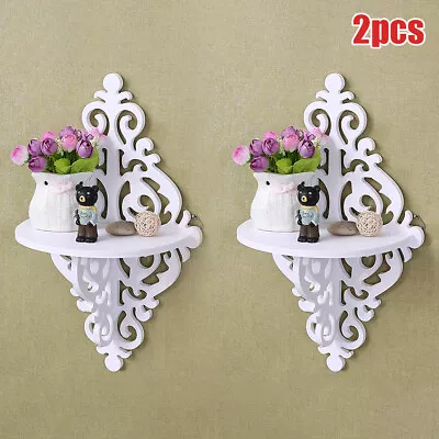 £9.49 • Buy 2Pcs Corner Shelf Floating Wall Shelves Storage Display Books Home Decor