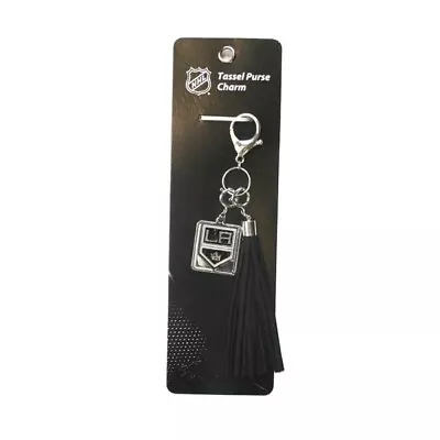 NHL Los Angeles LA Kings Hockey Black Tassel Style Purse Charm Keychain • $9.99