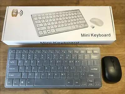 Black Wireless Small Keyboard & Mouse Box Set For Imac 5.2 With Intel Core 2 Duo • £15.99