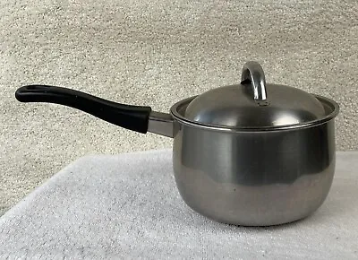 Vintage Meyer-Belle Sauce Pan Pot Tri-Ply Base Cooking Stainless Steel W Lid • $21.26