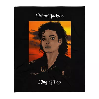  King Of Pop  Sunset Throw Blanket 50  X 60  • $43.99