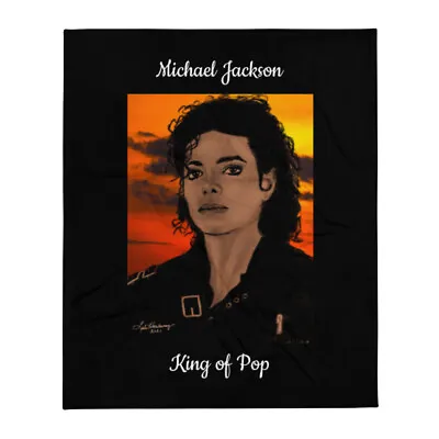  King Of Pop  Sunset Throw Blanket 60  X 80  • $54.99