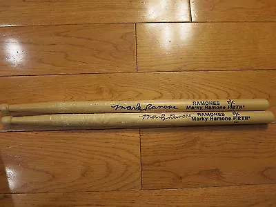 Marky Ramone Concert Used Signed Drumsticks Coa + Proof!  Ramones Sticks  • $499.99