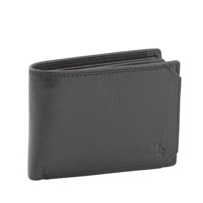 HUGO Black Mens Genuine Leather Bifold Wallet RFID Blocking Anti Theft Security • $52.25