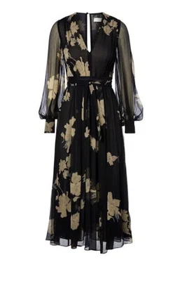 $100 • Buy Scanlan Theodore GGT Silk Georgette Floral Dress Size 6 -8 As New! Rrp $900