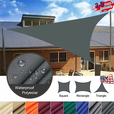 Sun Shade Sail Canopy Rectangle Sand Uv Block Sunshade For Backyard Deck Outdoor • $21.99