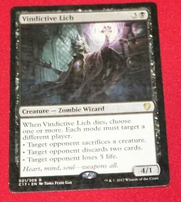Magic The Gathering Vindictive Lich Commander 2017 Used • $2