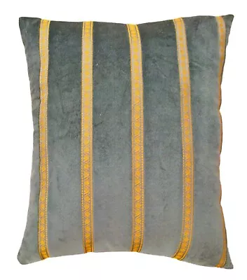 Vintage Green Velvet American  Art Deco Pillow Size 22”x19” With FREE SHIPPING! • $249